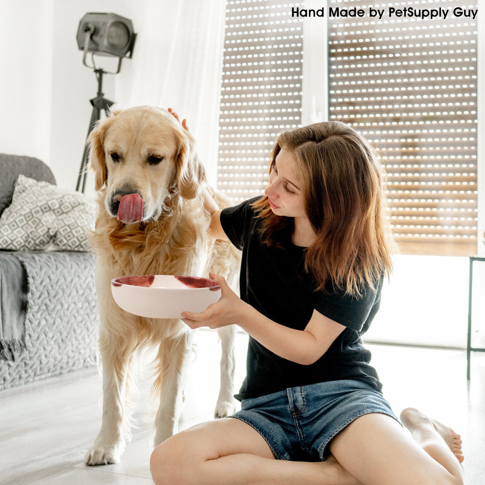 PetSupply Guy Short Handmade Ceramic Dog Bowl-6