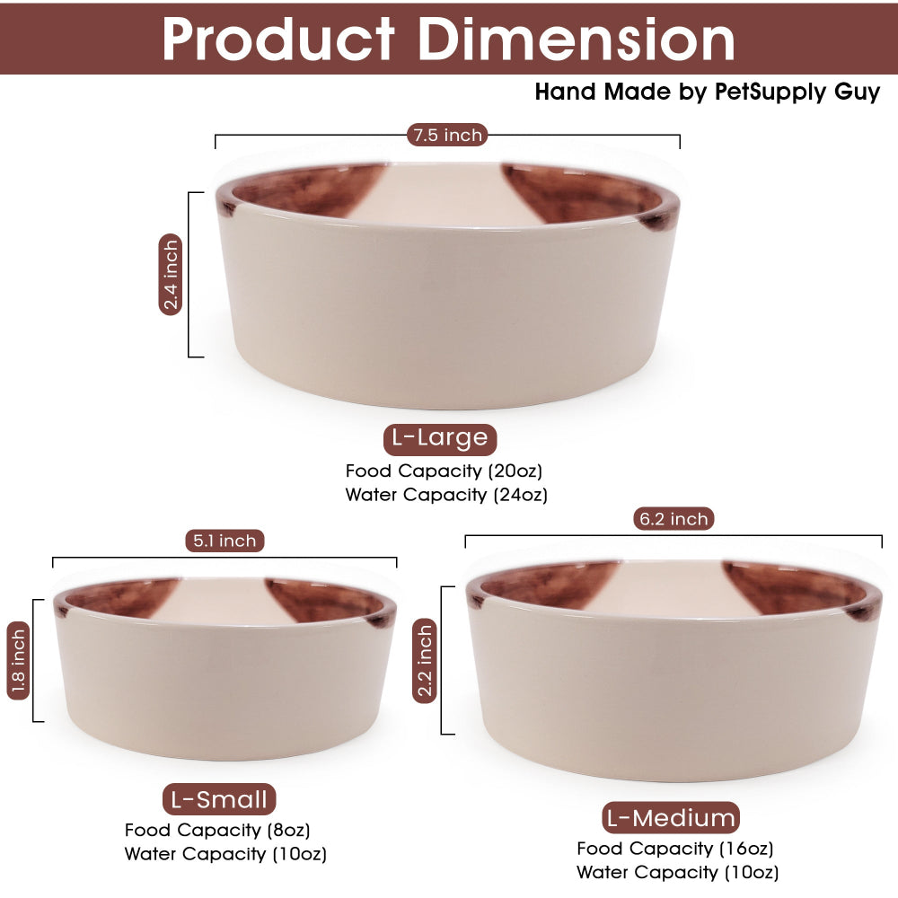 PetSupply Guy Handmade Ceramic Dog Bowl-4