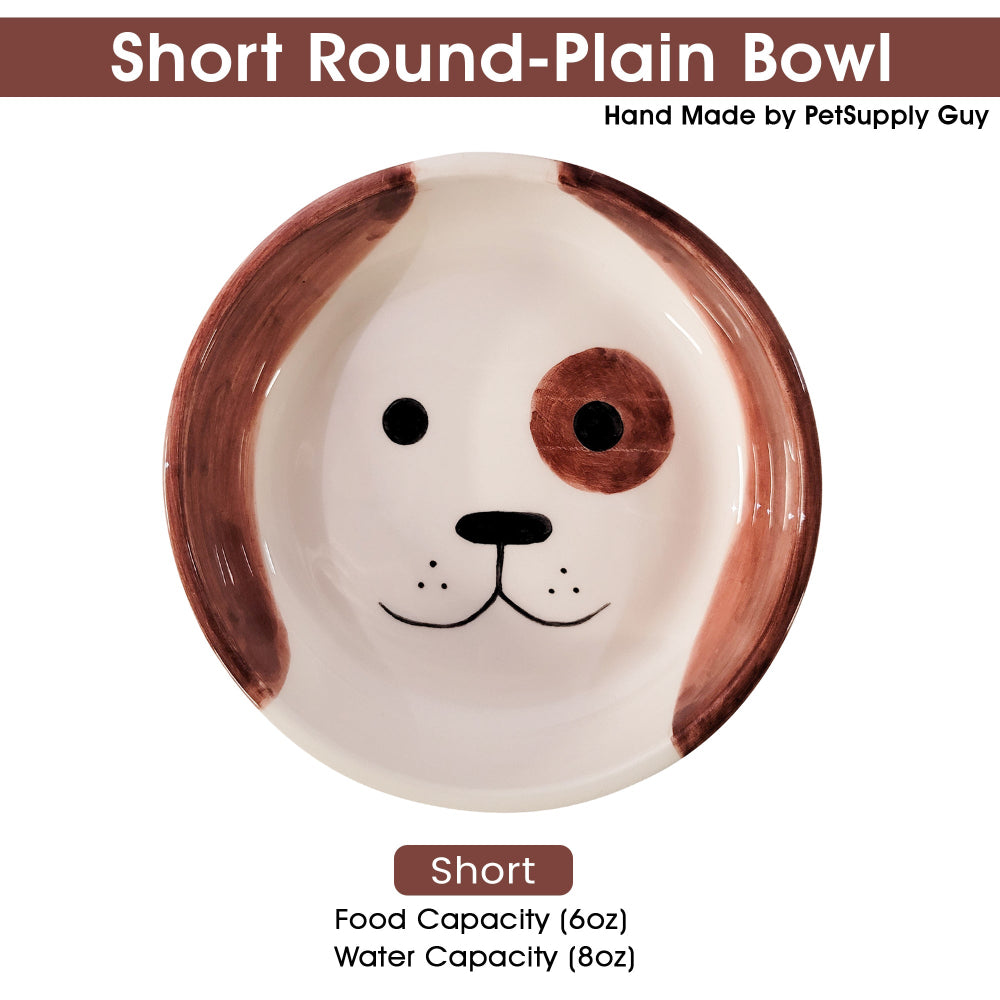 PetSupply Guy Short Handmade Ceramic Dog Bowl-3
